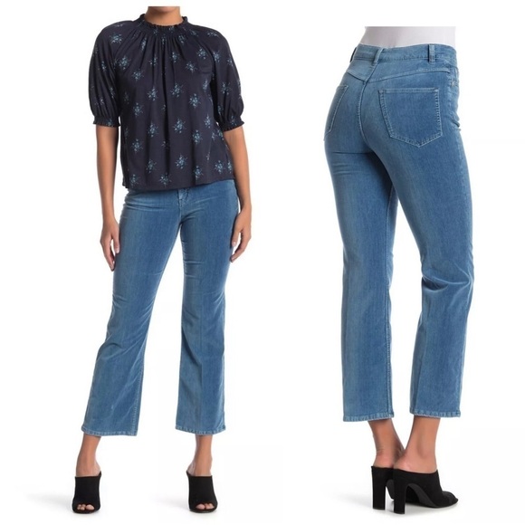 LA Vie Rebecca Taylor Ines Kick Boot Velveteen Jeans - Picture 1 of 9